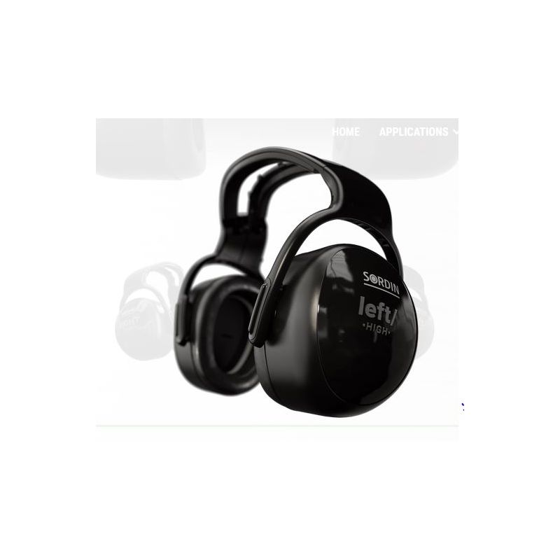 Sordin LEFT/RIGHT HIGH Headband Black PVC Sordin LEFT/RIGHT HIGH Headband Black PVC