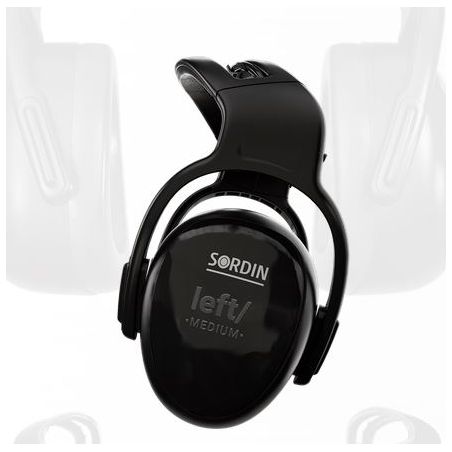 Sordin LEFT/RIGHT MED Headband Black PVC