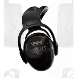 Sordin LEFT/RIGHT MED Headband Black PVC