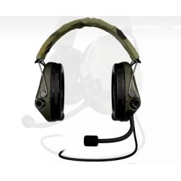 Sordin Supreme MIL CC Headband Green PVC Camouflage Fabric