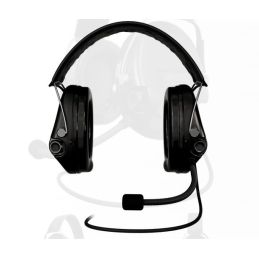 Sordin Supreme MIL CC Headband Green PVC Black Leather
