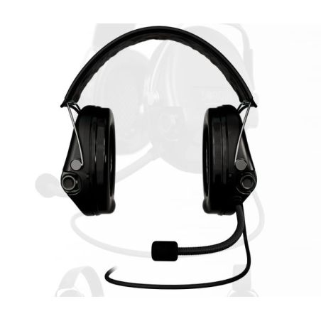 Sordin Supreme MIL CC Headband Green PVC Black Leather
